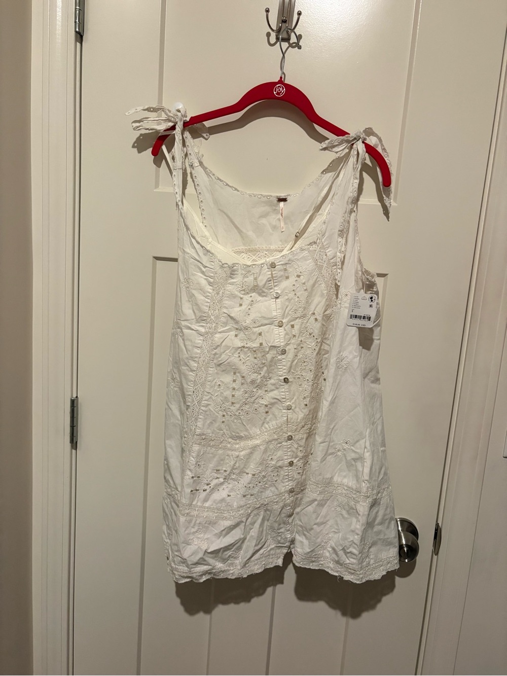 Free People Penelope Mini Dress Ivory Small NWT - Picture 3 of 5